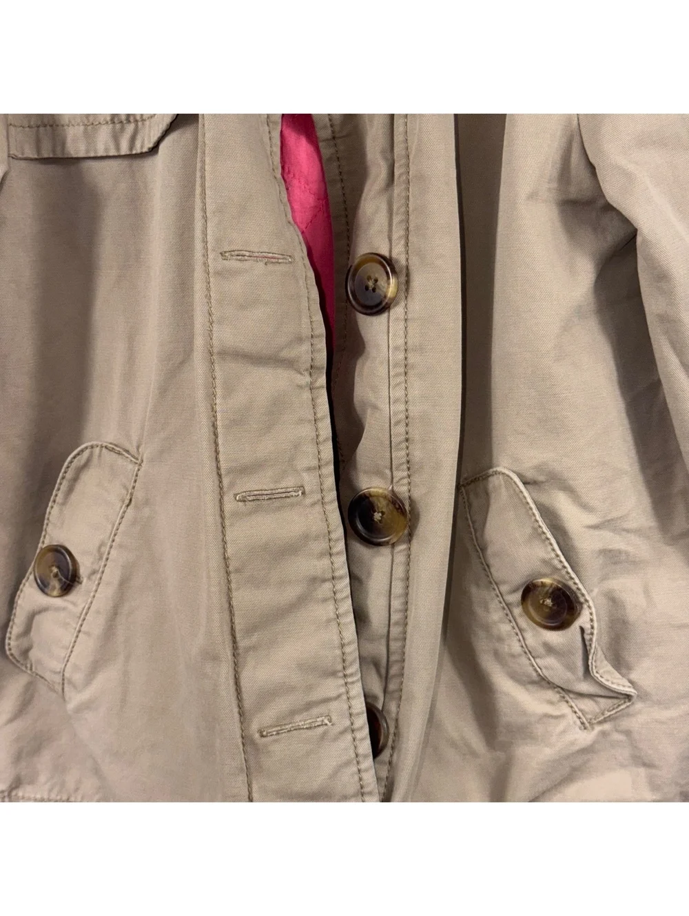 Gap Kids Girls S 6-7 Khaki Hooded Utility Jacket
